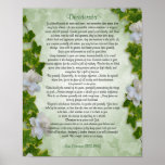 Desiderata "desired things", prose Ivy floral