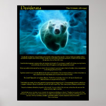 Desiderata Electricity Bear Posters