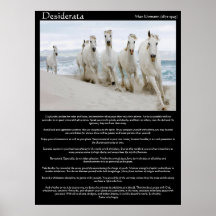 Desiderata horses running Posters