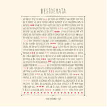 Desiderata Inspirational Poem Photo Sculptures