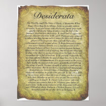 Desiderata Poem on Antique Style Paper Posters