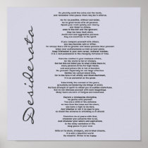 Desiderata Poster - Change Background Color