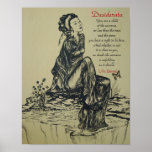 Desiderata sur le dessin à l'encre, art asiatique posters