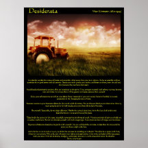 Desiderata Wheat Fields Posters