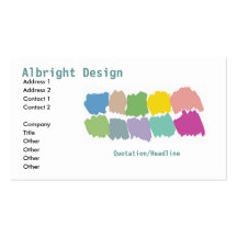 Design colour paintbrush swatches Business Card-st