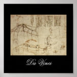 Design for a Flying Machine by Leonardo Da Vinci Posters