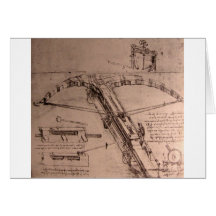 Design for an enormous crossbow greeting card