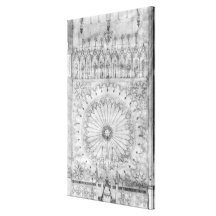 Design for the rose window and gallery of canvas print