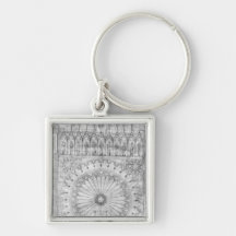 Design for the rose window and gallery of key chain