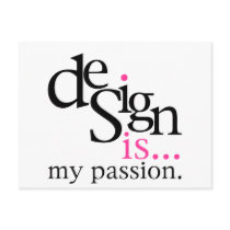Design is... (pink) post card