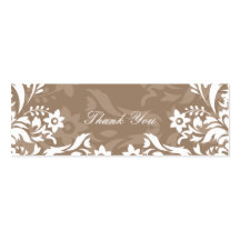 Design No.2 Thank you Gift Tag - MOCHA Business Cards