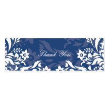 Design No.2 Thank you Gift Tag - NAVY Business Card Templates