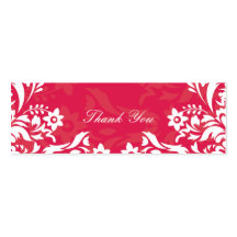 Design No.2 Thank you Gift Tag - RASPBERRY Business Card