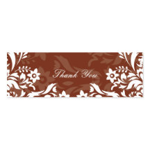 Design No.2 Thank you Gift Tag - RUST Business Cards