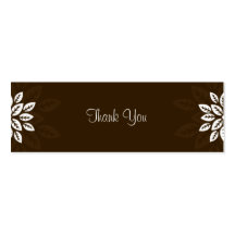 Design No.3 Thank you Gift Tag - CHOCOLATE Business Cards