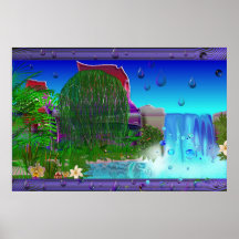 Design Reef Waterfall 03 Poster
