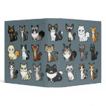 Design Your Own Cartoon Cat binders
