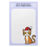 Design Your Own Cartoon Cat (Christmas) Stationery