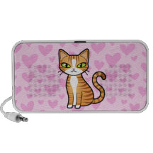 Design Your Own Cartoon Cat (love hearts) Portable Speaker