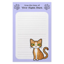 Design Your Own Cartoon Cat Personalized Stationery