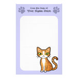 Design Your Own Cartoon Cat Personalized Stationery
