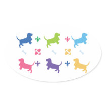Designer Basset Hound Print