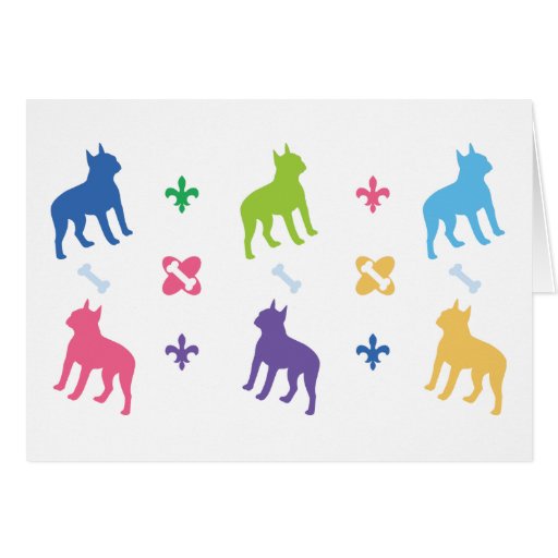 Designer Boston Terrier Greeting Card