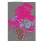 Designer Chic Hot Pink Lady Card