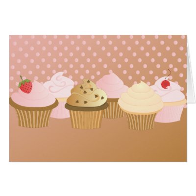 Designer Cupcakes Greeting Card by candystore