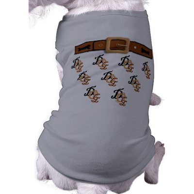 Designer Dog Logo Pet Tee Shirt by DazUella