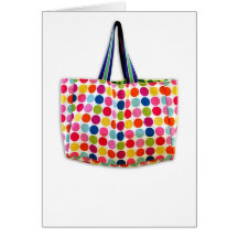 Designer Handbag Fun Dots (blank) Greeting Cards