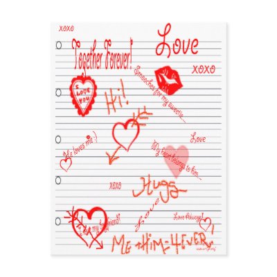 Designs By Gina Love Doodles Postcard by GLManley