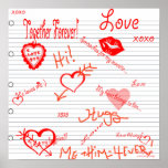 Designs By Gina Love Doodles Poster posters