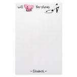 Designs for Females Who Love Shoes Custom Stationery