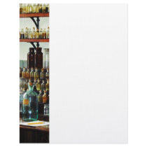 Desk With Bottles of Chemicals Personalized Letterhead