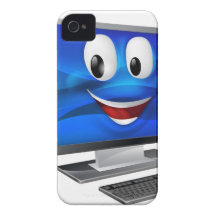 Desktop computer mascot iPhone 4 case