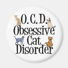 Désordre obsédant de chat magnets pour réfrigérateur