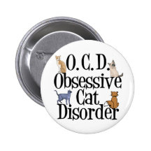 Désordre obsédant de chat badge avec épingle