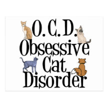 Désordre obsédant de chat cartes postales