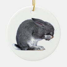 Despairing Rabbit Christmas Ornaments