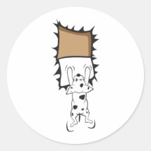 Desperate Dog Round Sticker
