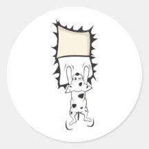 Desperate Dog Round Stickers