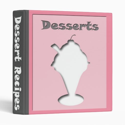 Dessert Recipes Sundae Silhouette Binder