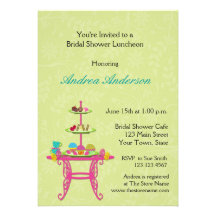 Dessert Table, Bridal Luncheon, Shower Invitation