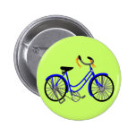 Dessin de bicyclette, style des années 1950 badge avec épingle