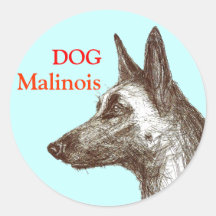 dessin malinois adhésifs