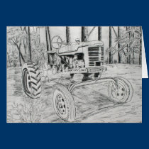 dessin noir et blanc de tracteur de fram cartes