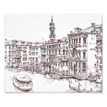 Dessins italiens d'architecture photo sur toile