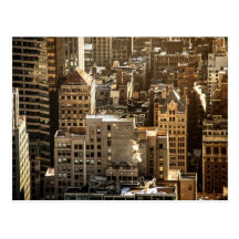Dessus de toit de New York - gratte-ciel au soleil Cartes Postales