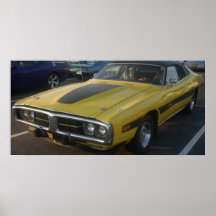 Dessus dur de vinyle de chargeur de 1974 Dodge Affiche